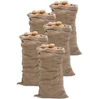 vidaXL Sacs en jute 5 pcs 65x135 cm 100 % jute 220 g/m²