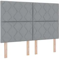 vidaXL Tête de lit LED gris clair 160 cm tissu