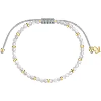 Glanzstücke Bracelet jaune d'or / blanc perle