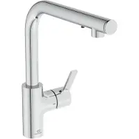 Ideal standard Robinet de cuisine GUSTO sortie 232mm bec en L avec savon chromé chromé