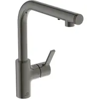 Ideal standard IDS Küchenarmatur GUSTO Ausl 232mm L-Auslauf m Seife mag grey