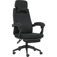 Vinsetto Fauteuil De Bureau Manager Repose-Pied Coussin Lombaires Noir