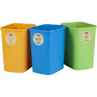 Curver Lot de poubelles de tri sélectif 3 x 25 L