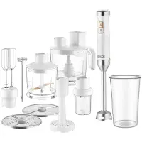 Big Buy Cooking Mixeur plongeant 10 en 1 - - SHB 6551WH - 1500 W - Technologie QuadBlade TITANIUM - Blanc