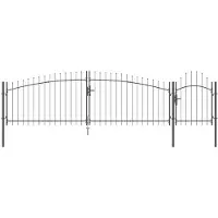 vidaXL Porte de Jardin Noir 150 x 500 cm