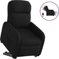 vidaXL Fauteuil relax releveur électrique Noir Tissu