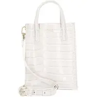 Ted Baker sac à épaule bandoulière Wenissa Croc Effect Mini Icon Bag Ivory écru