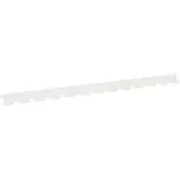 vidaXL Bordure de jardin, 50 pièces, 102 x 4 x 4 cm, acier, blanc