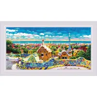 Riolis Kit de broderie au point de croix "Park Güell", motif à compter, 60x30cm