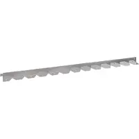vidaXL Bordure de jardin, 10 pièces, 102 x 4 x 4 cm, acier, argenté