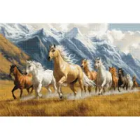 Luca S kit de broderie au point de croix "Esprit libre", motif à compter, 48x32cm