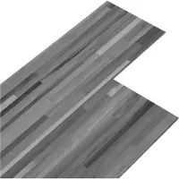 vidaXL Planches de Sol Autocollantes 32 pcs Rayé gris 4,46 m² PVC