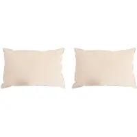 vidaXL Oreillers , lot de 2, beige, 60 x 70 cm, fibres de kapok