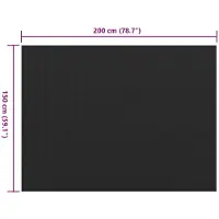 vidaXL Revêtement de sol noir 1,5 x 2 m en caoutchouc