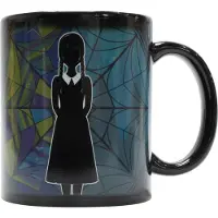 Mad Monkey Mercredi - Mug thermoréactif XL Fenêtre du Hall Ophelia, Tasse, Noir, Multicolore