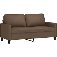vidaXL Canapé 2 places brun 140 cm Tissu