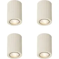 QAZQA Ensemble de 4 spots de plafond Japandi beige - Sprawl