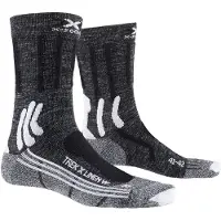 X-socks - Chaussettes de randonnée en lin - Trek X Linen W Dolomite Grey Melange/Opal Black pour Femme - Taille 37-38 - Gris
