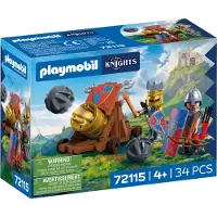 Playmobil Lion Knights Fire Cannon Construction Game Doré Enfants