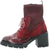 Hispanitas pour femme. HI254281 Bottines en cuir bordeaux Zurich Rock (38), 5 à 8 cm, Fermeture éclair, Casuel
