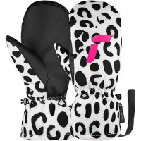 Reusch - Moufles de ski - Carter R-TEX XT Junior Mitten White/Grey Leopard en Softshell - Taille Enfant 5 - Blanc