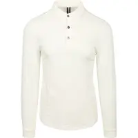 Profuomo Polo Manches Longues Blanc Cassé