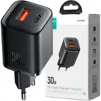JOYROOM Jr-Tcf08Eu Chargeur rapide 30W Usb-A / Usb-C Pd/Qc/Afc/Fcp - Noir