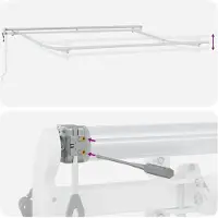 vidaXL Store banne rétractable couleur sable 400 x 350 cm en tissu et aluminium