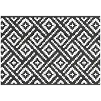 vidaXL Tapis d'extérieur ARAKIL blanc et noir 160x230 cm PP