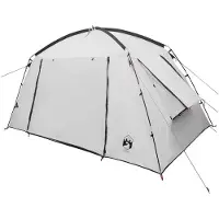 vidaXL Tente de camping pour 4 personnes, blanche, avec occultation, en polyester