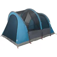 vidaXL Tente tunnel avec toit, bleue, 370 x 275 x 210 cm, polyester et acier