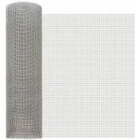vidaXL Écran en maille 40 x 500 cm, 6 mailles, acier inoxydable 201, argent