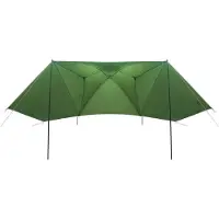 vidaXL Tente de voiture avec toit, verte, 350 x 250 cm, en polyester et acier