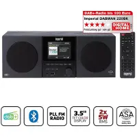 Imperial Radio stéréo DAB+/FM Imperial DABMAN-220BK, Bluetooth 5.3, USB, écran TFT couleur ASA