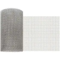 vidaXL Écran en maille 20 x 500 cm, 6 mailles, acier inoxydable 201, argent