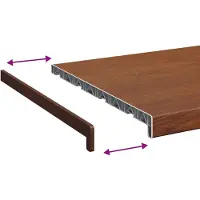 vidaXL Appui de fenêtre Bois brun 160 x 40 x 4,5 cm PVC