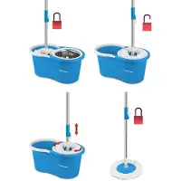 Esperanza EHS006 Mop rotatif, Ustensiles de nettoyage, Bleu, Blanc, Multicolore