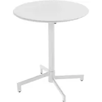 Oviala Table de jardin ronde bistrot avec plateau rabattable 70 cm blanc - Palavas