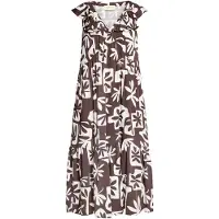Cartoon Robe de soirée marron / blanc