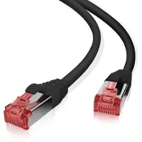Helos Câble de raccordement Cat.6 GHMT AWG 27/7 noir 15,0 m