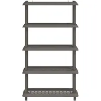 vidaXL Unité de rangement 5 niveaux 100 x 40 x 177 cm PP Gris clair