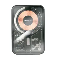 24.Se Batterie Externe Transparente Recharge Sans Fil Et Usb-c, Design Transparent -