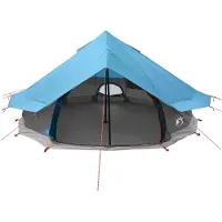 vidaXL Tente tipi avec toit, bleue, 700 x 700 x 395 cm, polyester et acier