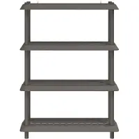 vidaXL Unité de rangement 4 niveaux 100 x 40 x 136,5 cm PP Gris clair