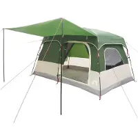 vidaXL Tente familiale pour 5 personnes, couleur verte, en polyester