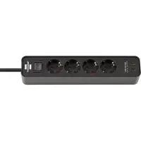 Brennenstuhl 1153240106 power extension 1.5 m 4 AC outlet(s) Indoor Black
