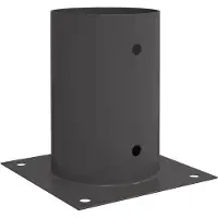 vidaXL Ancre Ronde Au Sol 12 Pcs Anthracite 15 X 15 X 15 Cm Métal