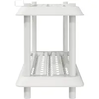 vidaXL Unité de rangement 2 niveaux 100 x 40 x 55,5 cm PP Blanc