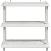 vidaXL Unité de rangement 3 niveaux 100 x 40 x 96 cm PP Blanc