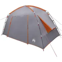 vidaXL Tente cabane , grise et orange, 300 x 210 x 156 cm, polyester